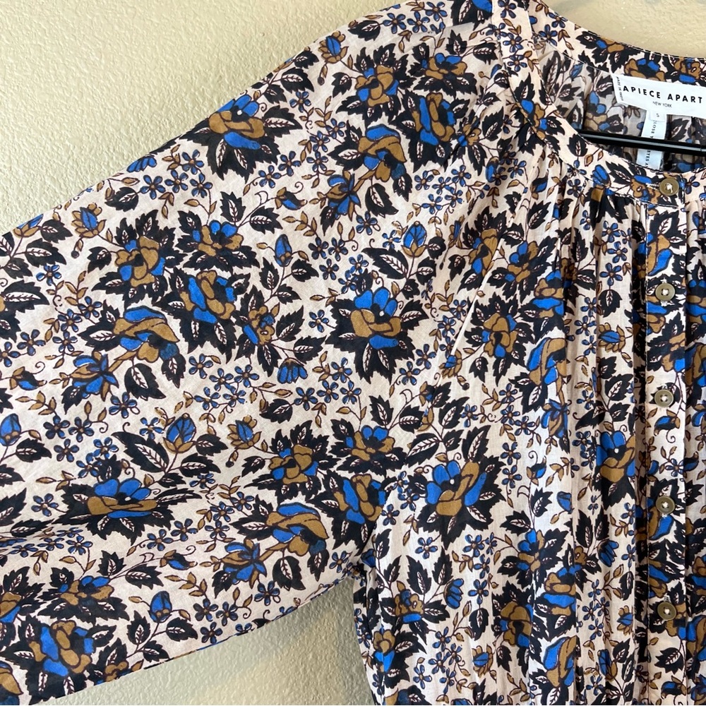 APIECE APART La Ventura shirred floral-print organic cotton-voile dress - Picture 7 of 14